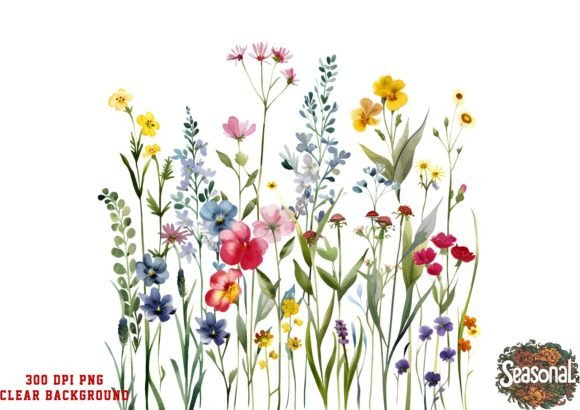 Download Wildflower Bouquet Watercolor Clipart - Flower Collection